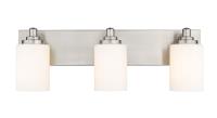 Three Light Vanity by Z-Lite - Soledad Collection, Brushed Nickel Finish - 485-3V-BN