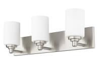 Three Light Vanity by Z-Lite - Soledad Collection, Brushed Nickel Finish - 485-3V-BN