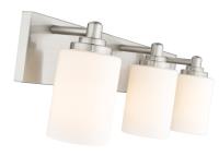 Three Light Vanity by Z-Lite - Soledad Collection, Brushed Nickel Finish - 485-3V-BN