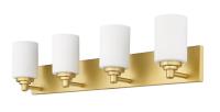 Four Light Vanity by Z-Lite - Soledad Collection, Brushed Gold Finish - 485-4V-BG
