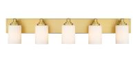 Five Light Vanity by Z-Lite - Soledad Collection, Brushed Gold Finish - 485-5V-BG