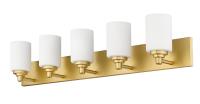 Five Light Vanity by Z-Lite - Soledad Collection, Brushed Gold Finish - 485-5V-BG