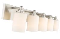Five Light Vanity by Z-Lite - Soledad Collection, Brushed Nickel Finish - 485-5V-BN