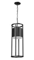 LED Outdoor Chain Mount Ceiling Fixture by Z-Lite - Luca Collection, Black Finish - 517CHB-BK-LED