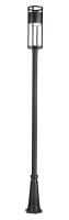 LED Outdoor Post Moun Fixture by Z-Lite - Luca Collection, Black Finish - 517PHB-519P-BK-LED