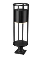 LED Outdoor Pier Mounted Fixture by Z-Lite - Luca Collection, Black Finish - 517PHB-533PM-BK-LED