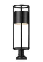 LED Outdoor Pier Mounted Fixture by Z-Lite - Luca Collection, Black Finish - 517PHB-533PM-BK-LED