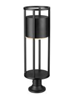 LED Outdoor Pier Mounted Fixture by Z-Lite - Luca Collection, Black Finish - 517PHB-553PM-BK-LED