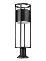 LED Outdoor Pier Mounted Fixture by Z-Lite - Luca Collection, Black Finish - 517PHB-553PM-BK-LED