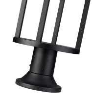 LED Outdoor Pier Mounted Fixture by Z-Lite - Luca Collection, Black Finish - 517PHB-553PM-BK-LED