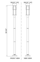LED Outdoor Post Moun Fixture by Z-Lite - Luca Collection, Black Finish - 517PHB-567P-BK-LED