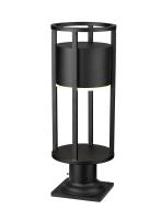 LED Outdoor Pier Mounted Fixture by Z-Lite - Luca Collection, Black Finish - 517PHM-533PM-BK-LED