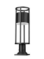 LED Outdoor Pier Mounted Fixture by Z-Lite - Luca Collection, Black Finish - 517PHM-533PM-BK-LED