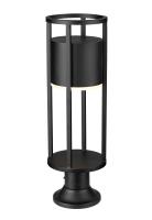 LED Outdoor Pier Mounted Fixture by Z-Lite - Luca Collection, Black Finish - 517PHM-553PM-BK-LED