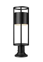 LED Outdoor Pier Mounted Fixture by Z-Lite - Luca Collection, Black Finish - 517PHM-553PM-BK-LED