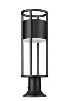 LED Outdoor Pier Mounted Fixture by Z-Lite - Luca Collection, Black Finish - 517PHM-553PM-BK-LED
