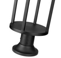 LED Outdoor Pier Mounted Fixture by Z-Lite - Luca Collection, Black Finish - 517PHM-553PM-BK-LED