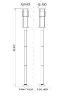 LED Outdoor Post Moun Fixture by Z-Lite - Luca Collection, Black Finish - 517PHM-567P-BK-LED