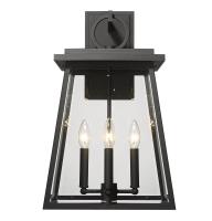 Four Light Outdoor Wall Light by Z-Lite - Broughton Collection, Black Finish - 521B-BK