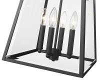 Four Light Outdoor Wall Light by Z-Lite - Broughton Collection, Black Finish - 521B-BK