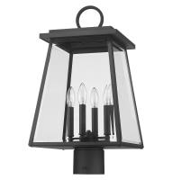 Four Light Outdoor Post Mount Fixture by Z-Lite - Broughton Collection, Black Finish - 521PHBR-BK