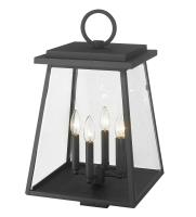 Four Light Outdoor Post Mount Fixture by Z-Lite - Broughton Collection, Black Finish - 521PHBS-BK