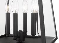 Four Light Outdoor Post Mount Fixture by Z-Lite - Broughton Collection, Black Finish - 521PHBS-BK