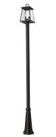 Two Light Outdoor Post Mounted Fixture by Z-Lite - Broughton Collection, Black Finish - 521PHMR-519P-BK