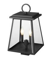 Two Light Outdoor Post Mount Fixture by Z-Lite - Broughton Collection, Black Finish - 521PHMS-BK