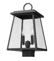 Two Light Outdoor Post Mount Fixture by Z-Lite - Broughton Collection, Black Finish - 521PHMS-BK