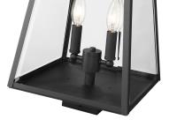 Two Light Outdoor Post Mount Fixture by Z-Lite - Broughton Collection, Black Finish - 521PHMS-BK