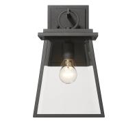 One Light Outdoor Wall Light by Z-Lite - Broughton Collection, Black Finish - 521S-BK