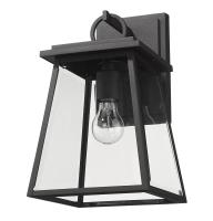 One Light Outdoor Wall Light by Z-Lite - Broughton Collection, Black Finish - 521S-BK