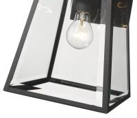 One Light Outdoor Wall Light by Z-Lite - Broughton Collection, Black Finish - 521S-BK