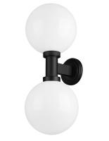 Two Light Outdoor Wall Sconce by Z-Lite - Laurent Collection, Black Finish - 597B2-BK