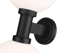 Two Light Outdoor Wall Sconce by Z-Lite - Laurent Collection, Black Finish - 597B2-BK