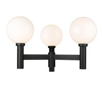 Three Light Outdoor Post Mount Fixture by Z-Lite - Laurent Collection, Black Finish - 597BP3-BK
