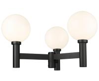 Three Light Outdoor Post Mount Fixture by Z-Lite - Laurent Collection, Black Finish - 597BP3-BK