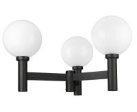 Three Light Outdoor Post Mount Fixture by Z-Lite - Laurent Collection, Black Finish - 597BP3-BK