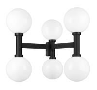 Six Light Outdoor Post Mount Fixture by Z-Lite - Laurent Collection, Black Finish - 597BP6-BK