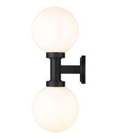 Two Light Outdoor Wall Sconce by Z-Lite - Laurent Collection, Black Finish - 597M2-BK