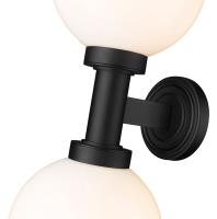 Two Light Outdoor Wall Sconce by Z-Lite - Laurent Collection, Black Finish - 597M2-BK