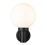 One Light Outdoor Wall Light by Z-Lite - Laurent Collection, Black Finish - 597M-BK