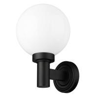 One Light Outdoor Wall Light by Z-Lite - Laurent Collection, Black Finish - 597M-BK