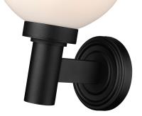 One Light Outdoor Wall Light by Z-Lite - Laurent Collection, Black Finish - 597M-BK