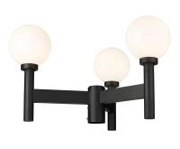 Three Light Outdoor Post Mount Fixture by Z-Lite - Laurent Collection, Black Finish - 597MP3-BK