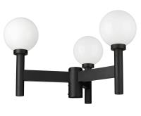 Three Light Outdoor Post Mount Fixture by Z-Lite - Laurent Collection, Black Finish - 597MP3-BK