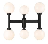 Six Light Outdoor Post Mount Fixture by Z-Lite - Laurent Collection, Black Finish - 597MP6-BK
