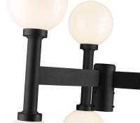 Six Light Outdoor Post Mount Fixture by Z-Lite - Laurent Collection, Black Finish - 597MP6-BK