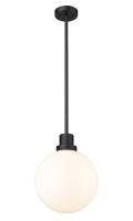 One Light Outdoor Pendant by Z-Lite - Laurent Collection, Black Finish - 597P12-BK